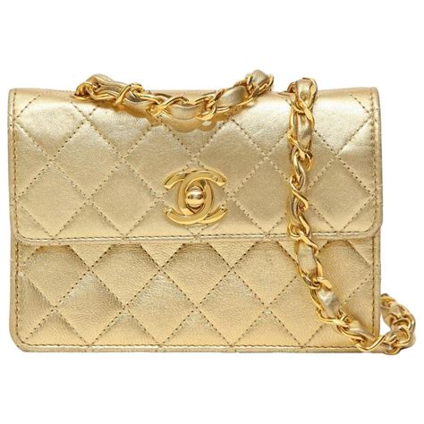 chanel vintage gold chain bag|chanel bag with gold hardware.